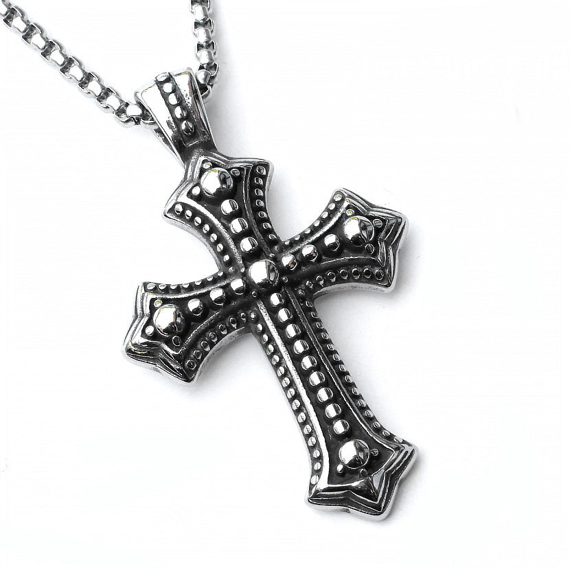 Wholesale  Retro Devil's Eye Necklace Men's Personality Trendy Hip Hop Titanium Steel Pendant Joker sweater chain